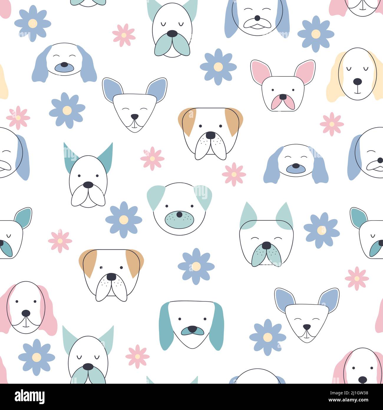 Seamless colorful dog bones pattern hi-res stock photography and images ...