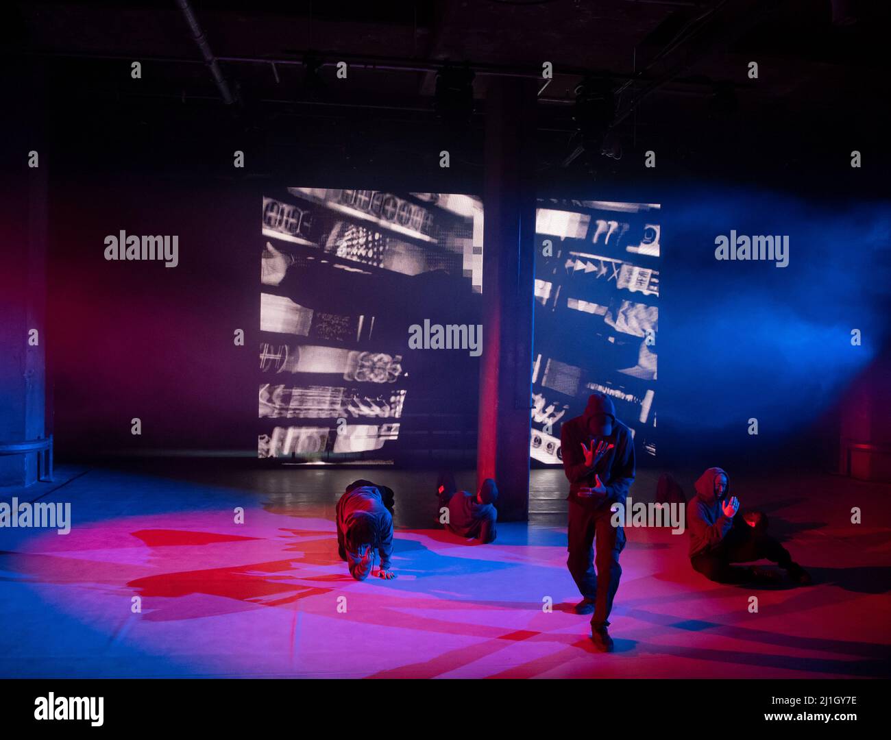 180 Studios, London, UK. 25 March 2022. (See Additional Info. for image  use). Rehearsal for World Premiere of TRAPLORD, a Sadlers Wells and 180  Studios co-production. Award-winning dance artist and cultural innovator