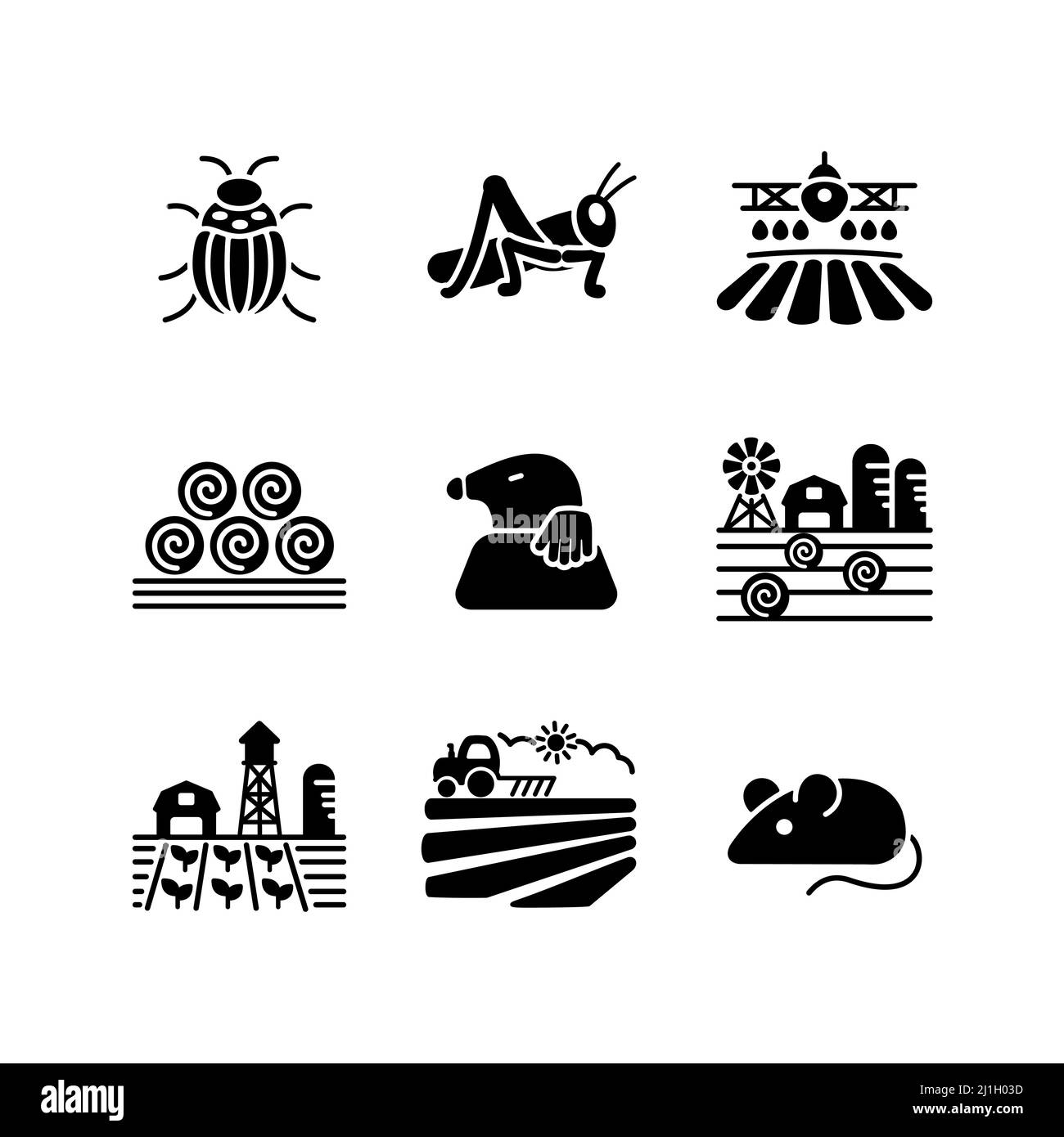 Farm Field glyph icon. Agriculture animal sign. Graph symbol for your ...