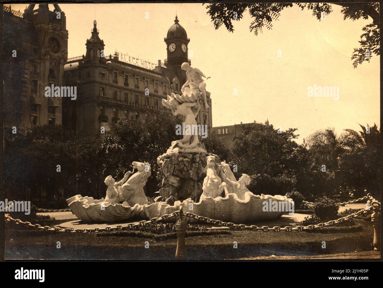 The Nereidas fountain, created by the artist Lola Mora at its original location in Buenos Aires, Argentina. Stock Photo