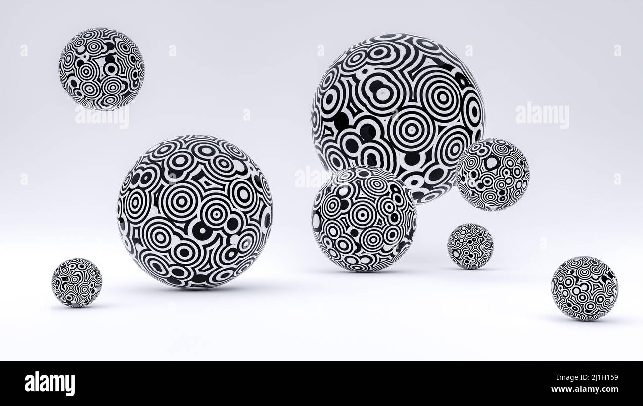 Set of minimalistic shapes. Halftone black color spheres isolated on ...