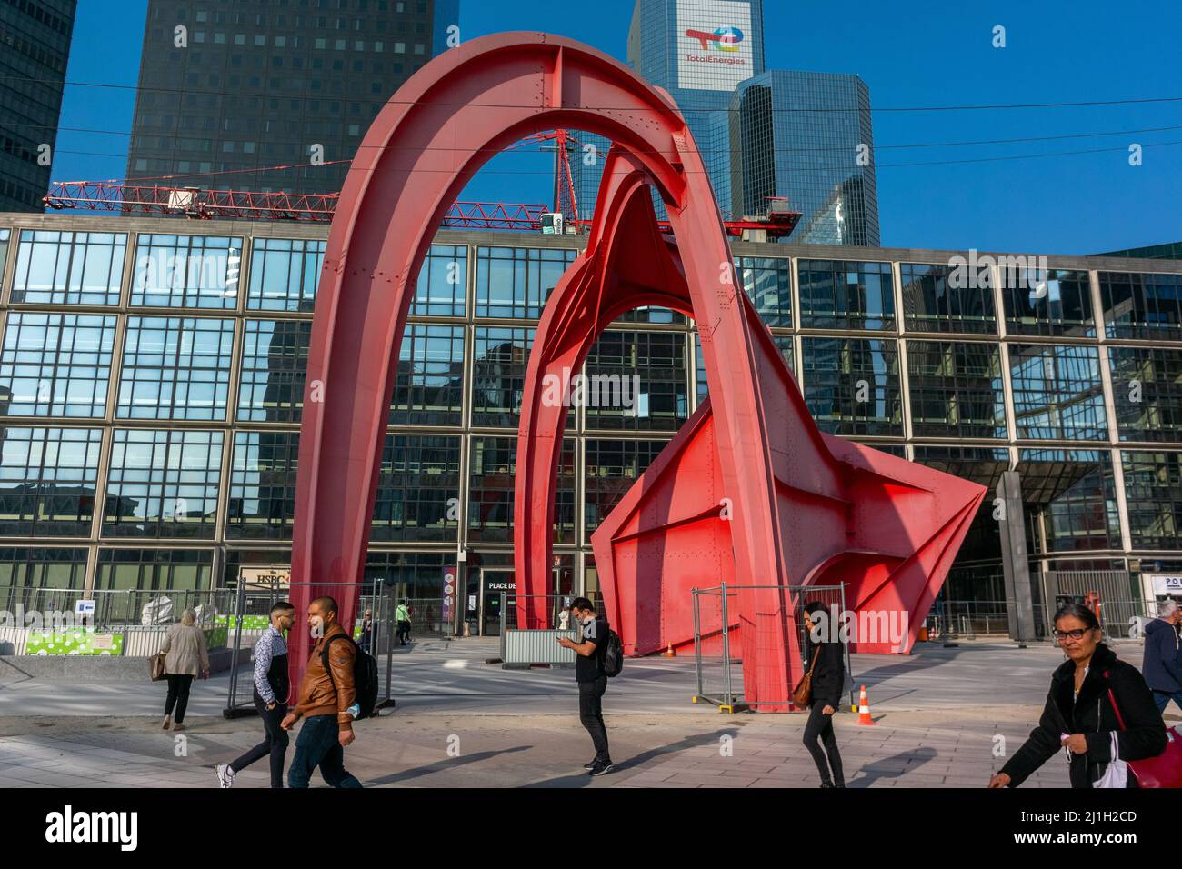 Paris, La Défense, France, Street Scene, La Défense Business Center ...