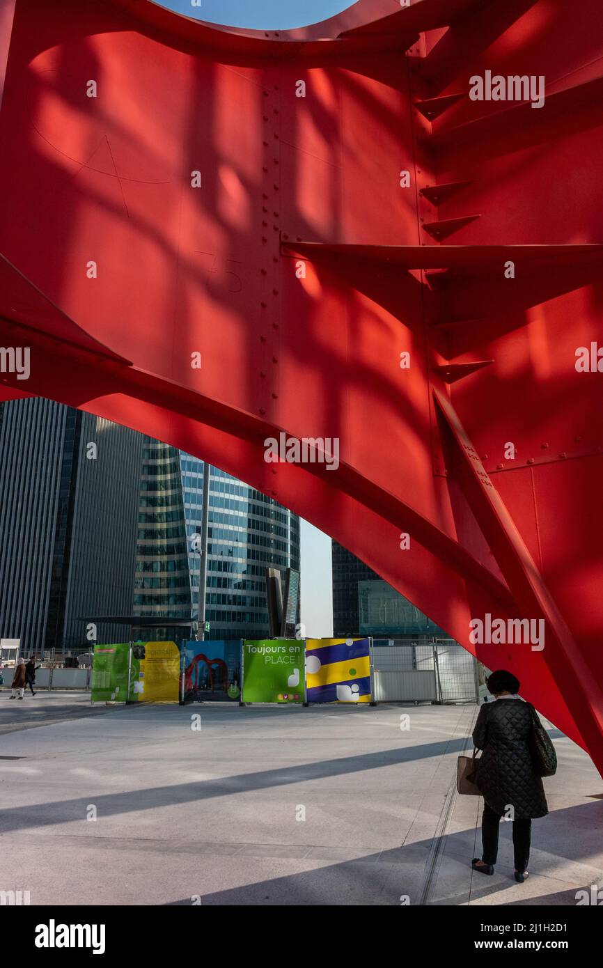 Paris, La Défense, France, Detail, Modern Sculpture by Calder, Street ...