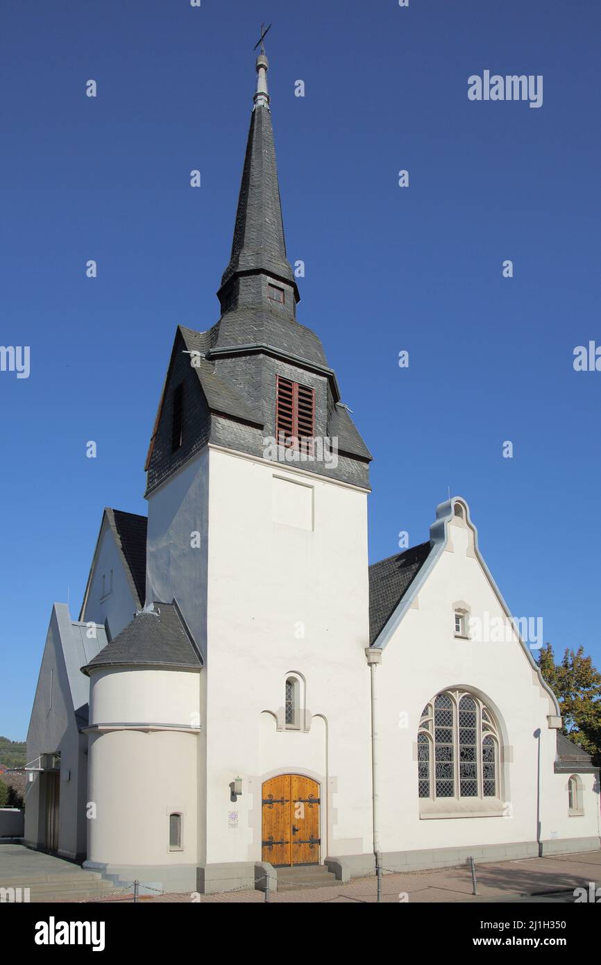 Christ Church built in 1904 in Niedernhausen im Taunus, Hesse, Germany Stock Photo