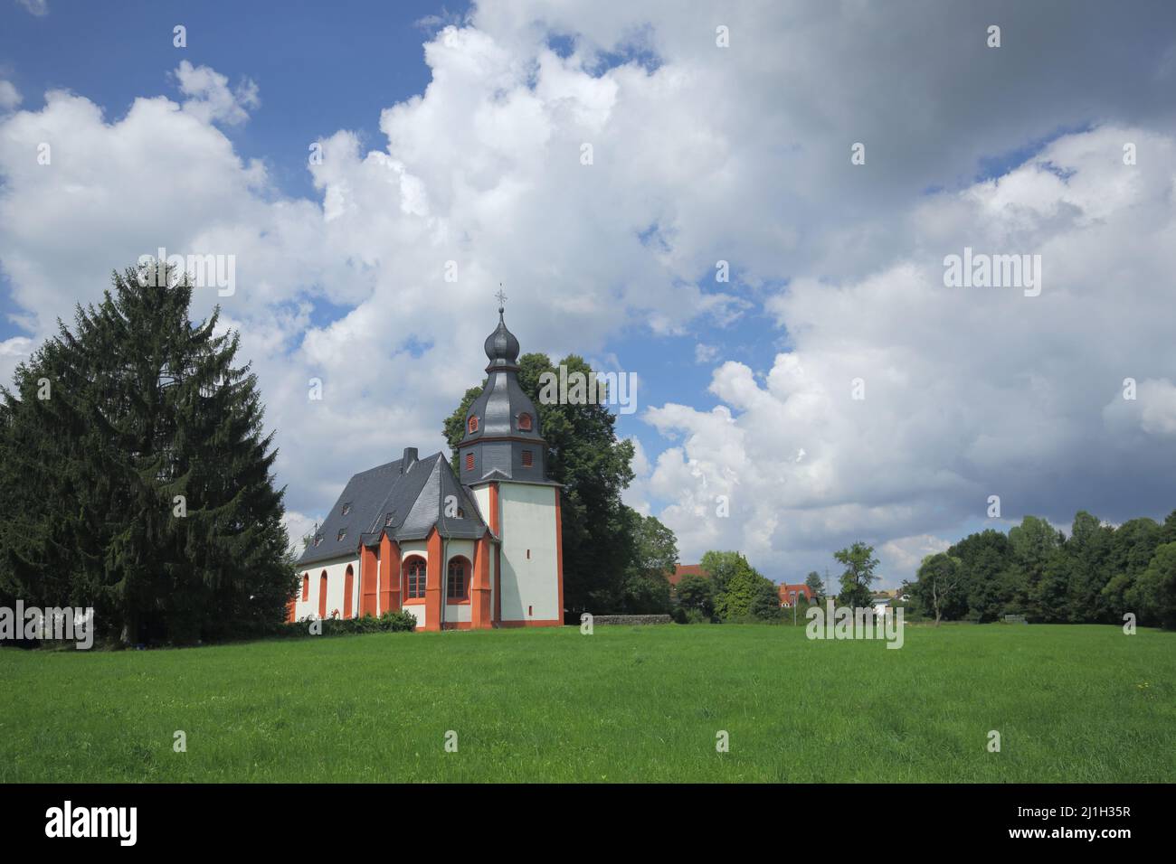 Johanneskirche in Niederseelbach im Taunus, Hesse, Germany Stock Photo