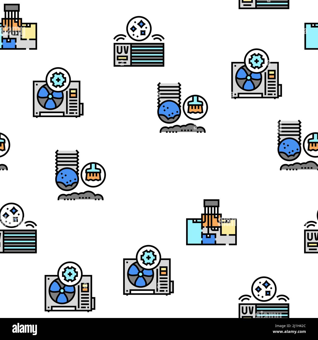 Conditioning System Electronics Vector Seamless Pattern Stock Vector ...