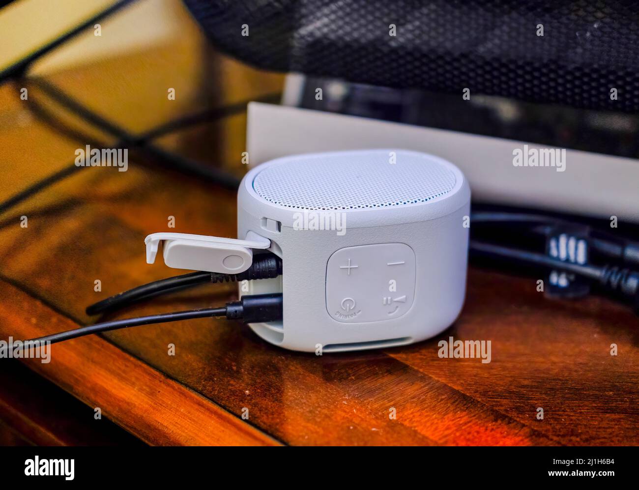 Blue Tooth Speaker Charging Stock Photo