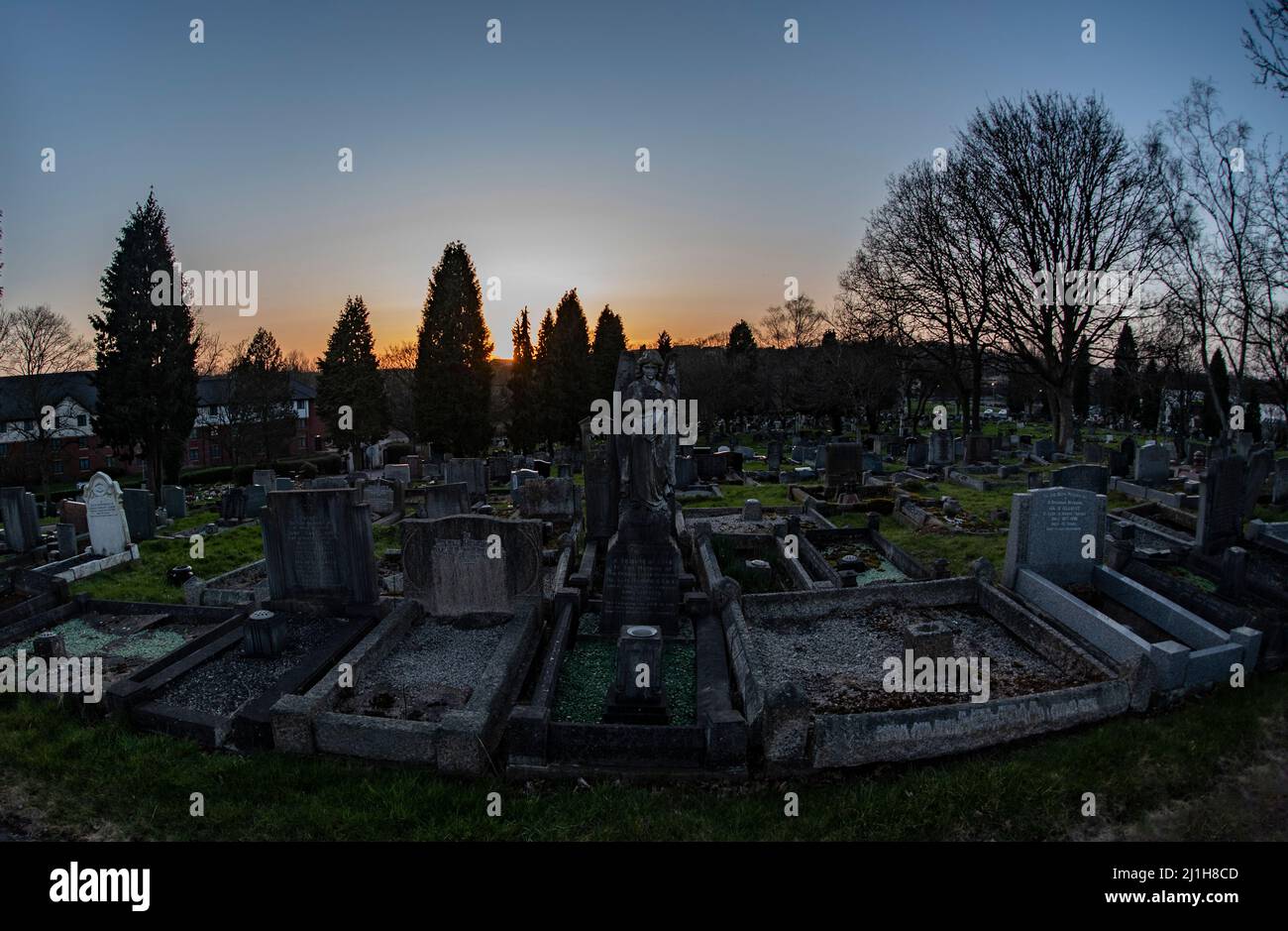 Crematorium and Cemetery, Redditch, Worcs Stock Photo