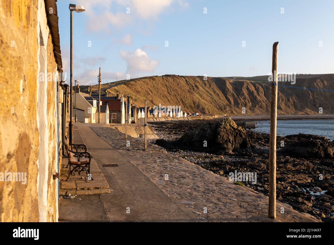 20 March 2022. Crovie, Aberdeenshire, Scotland. Stock Photo