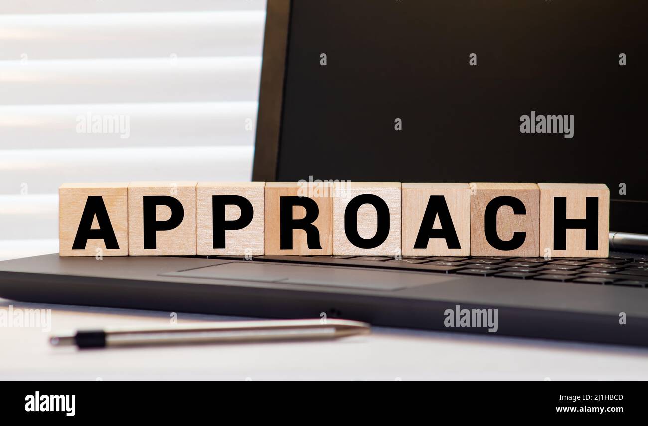 APPROACH word made with building blocks, concept Stock Photo Alamy