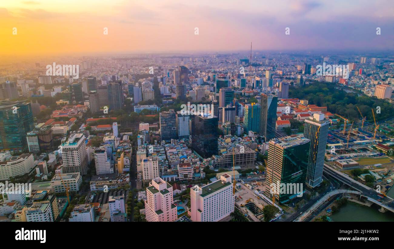 Aerial view of Tuyen Lam lake Da Lat city, Vietnam Stock Photo Alamy