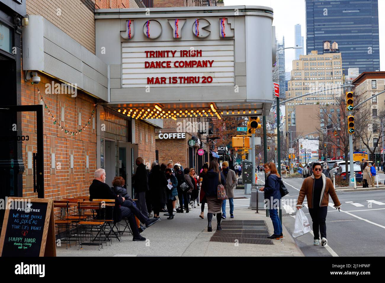 Joyce Theater, 175 8th Ave, New York, NYC storefront photo of a performance arts venue in the Chelsea neighborhood in Manhattan. Stock Photo