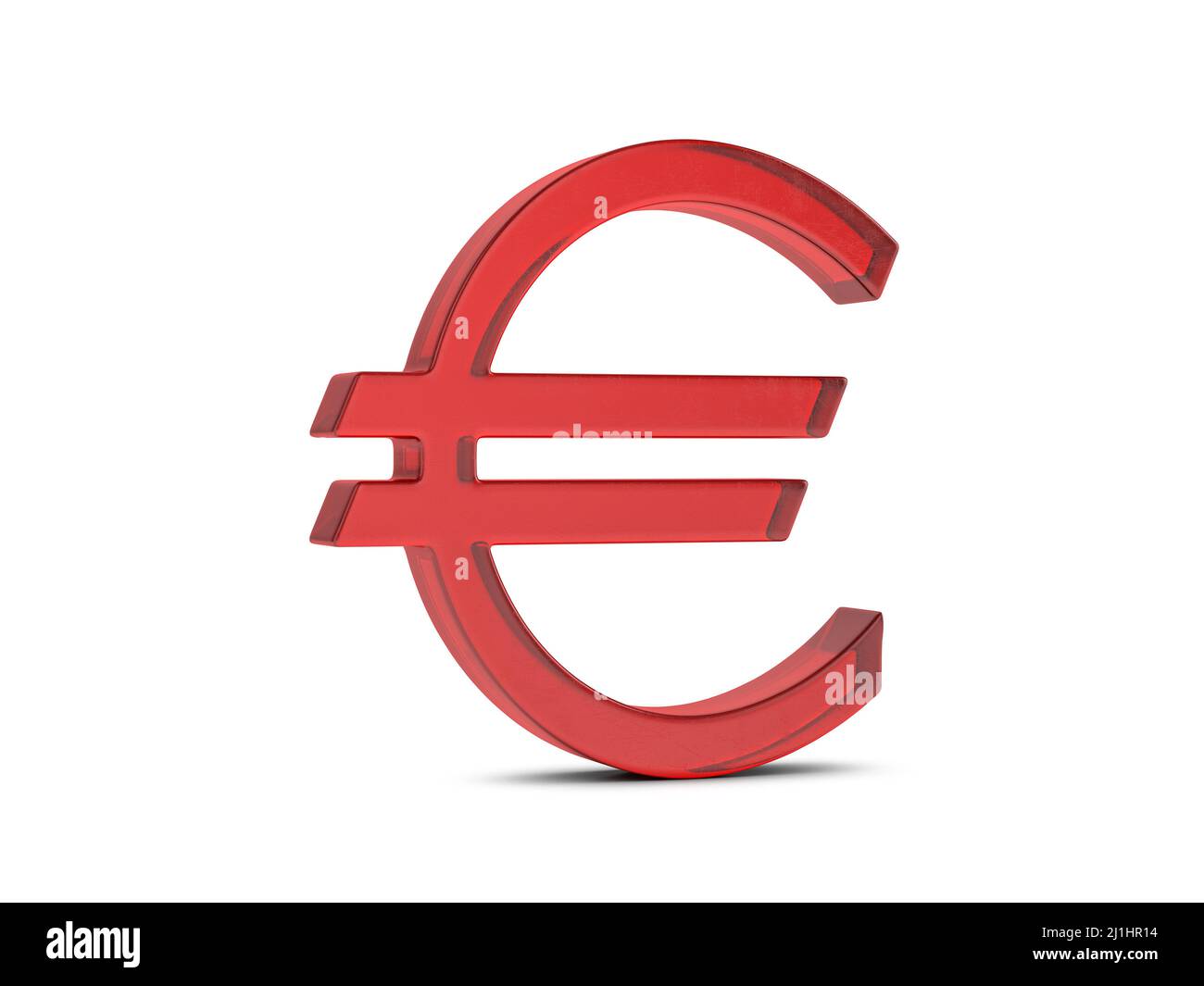 Glass euro on a white background. 3d illustration Stock Photo - Alamy