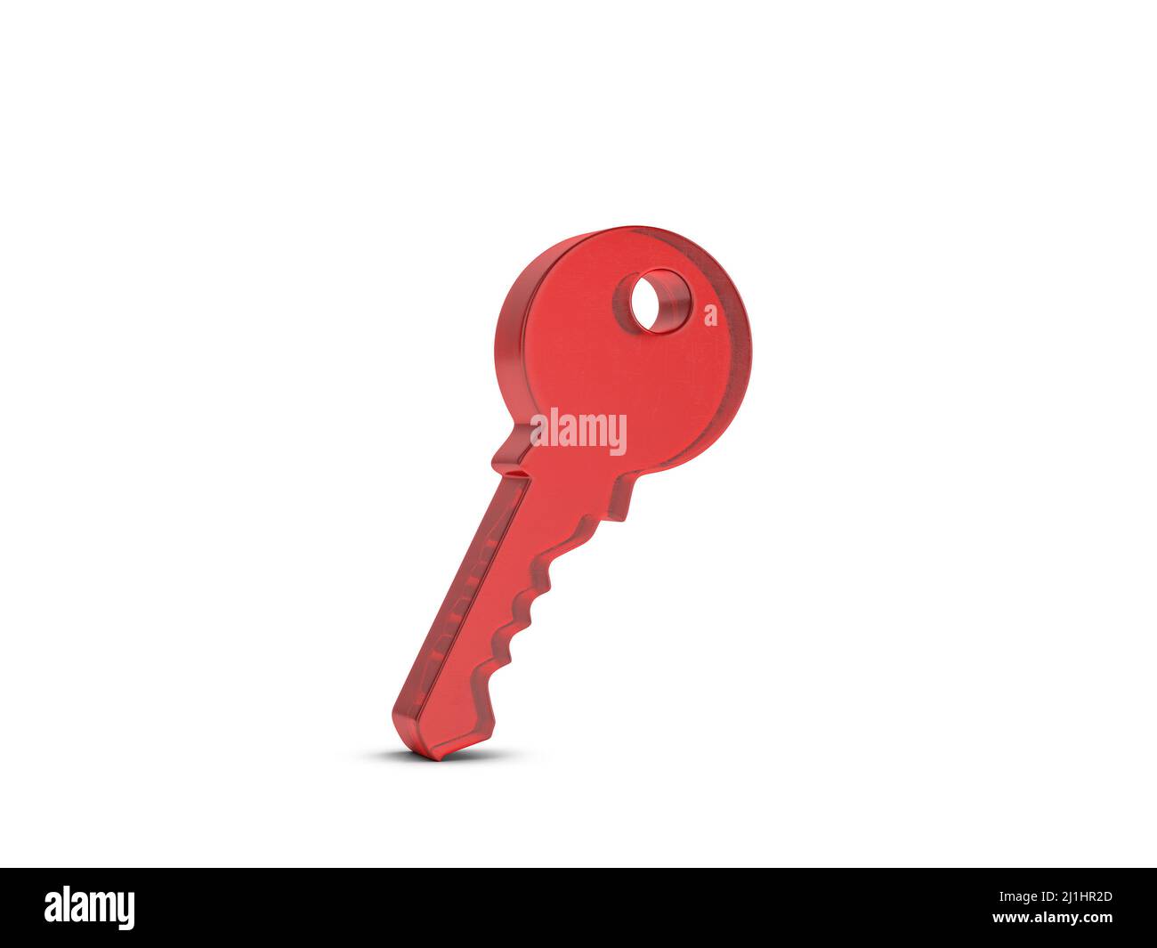 Glass key symbol on a white background. 3d illustration Stock Photo Alamy