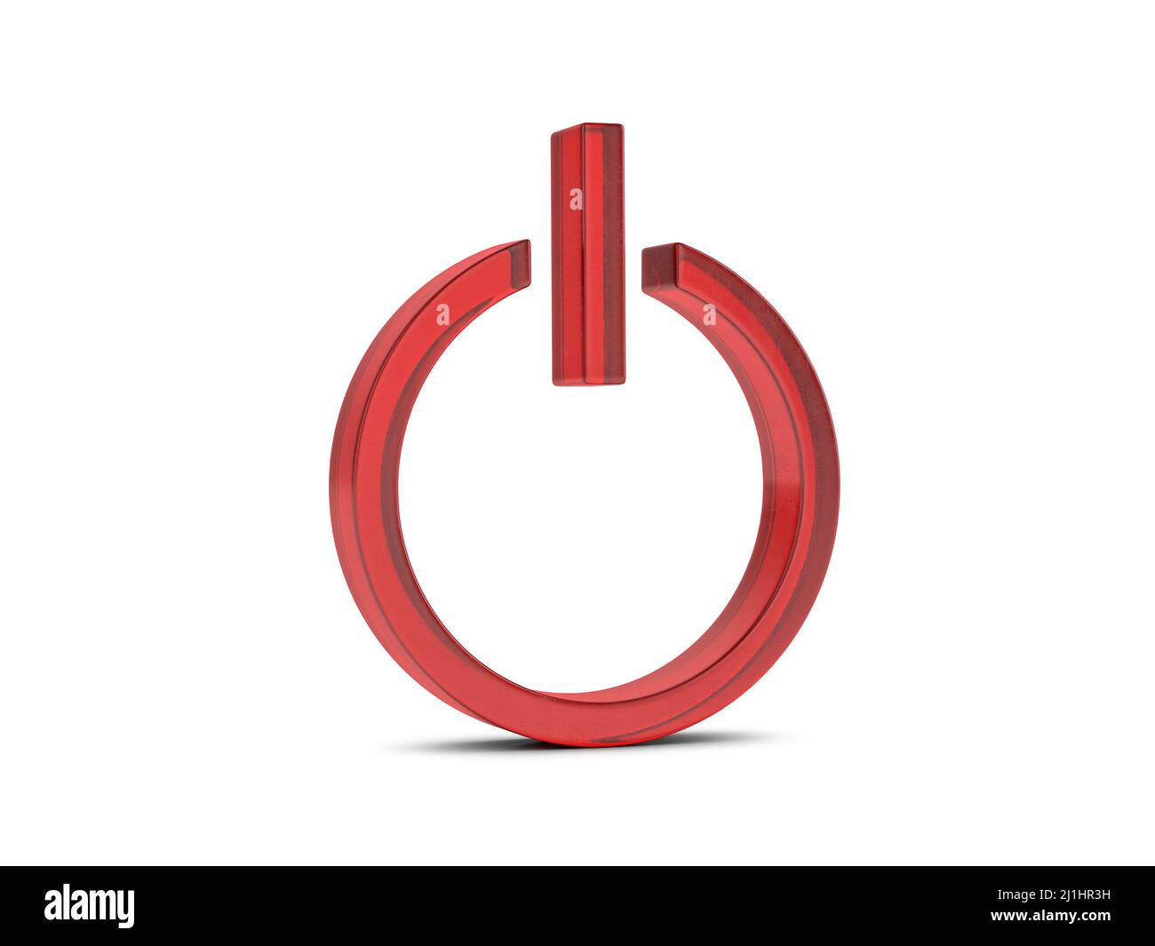 Glass power symbol on a white background. 3d illustration Stock Photo ...