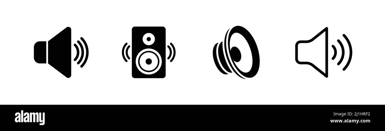 Loudspeaker or audio speaker icon design element suitable for website, print design or app Stock Vector