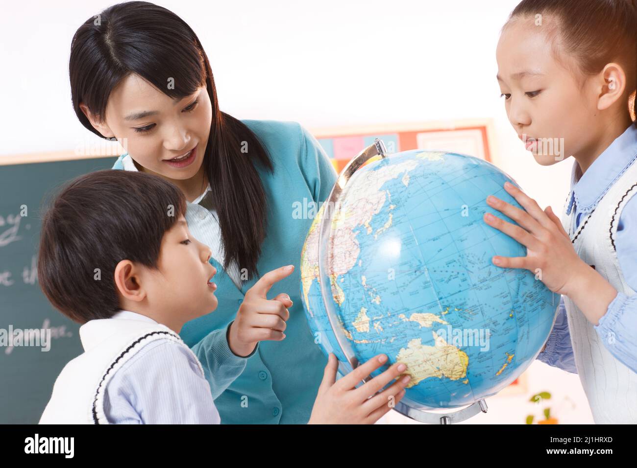 Elementary school students and teachers in class Stock Photo Alamy