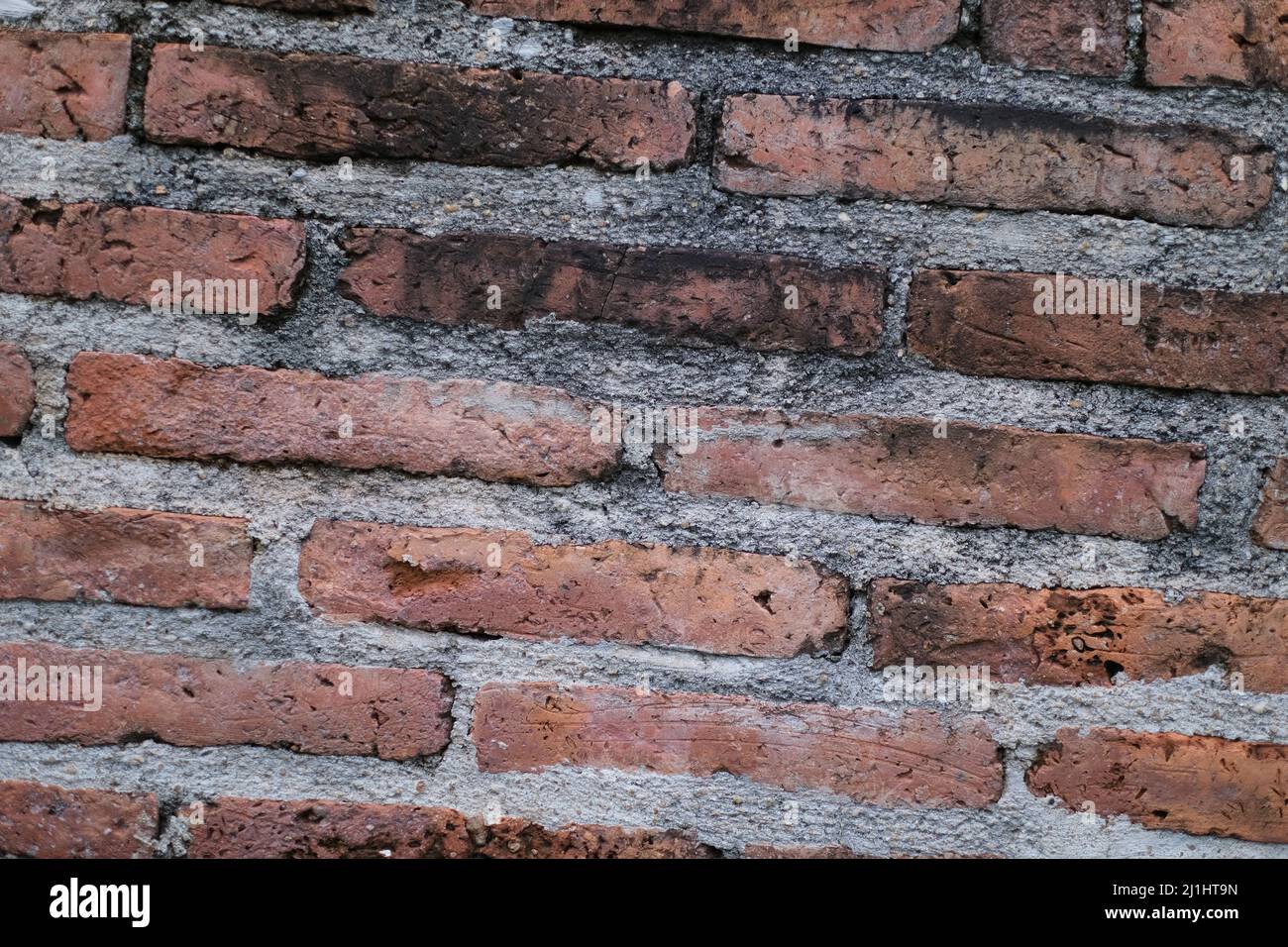 Brick wall of XIX century French-made fortification in Thailand Stock Photo
