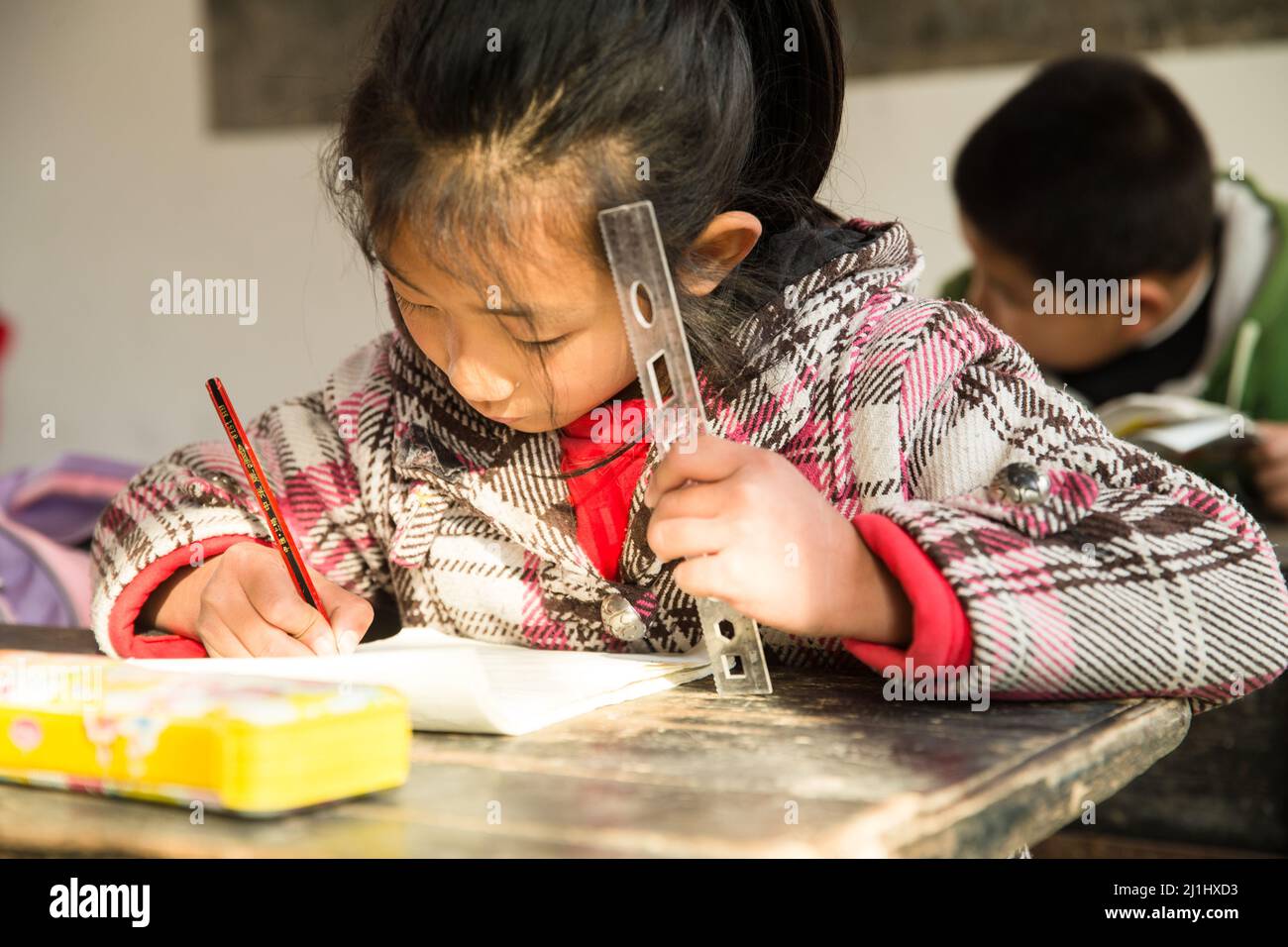 Elementary school in rural primary school girls Stock Photo - Alamy