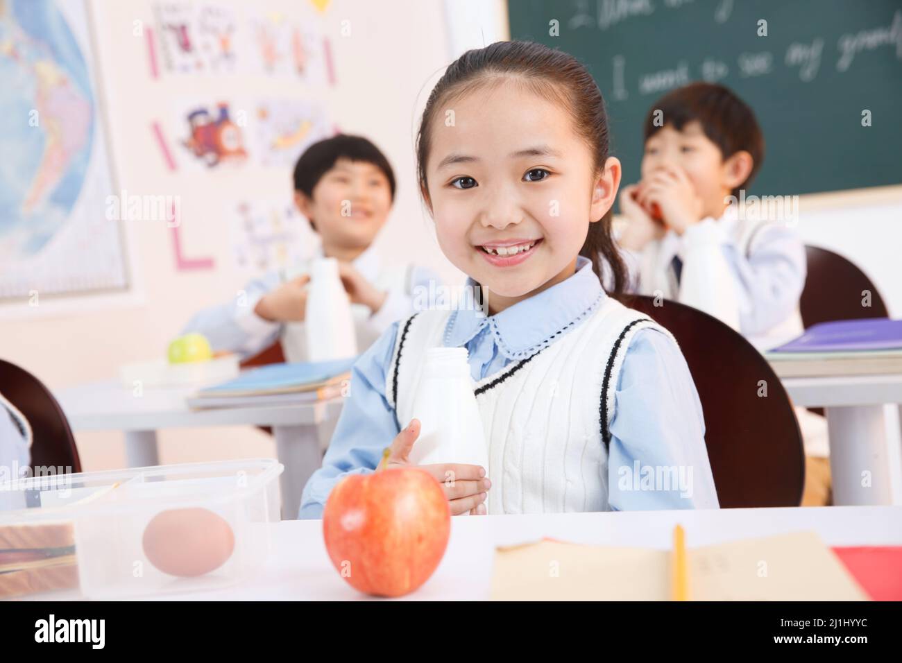 Elementary school students in class Stock Photo - Alamy