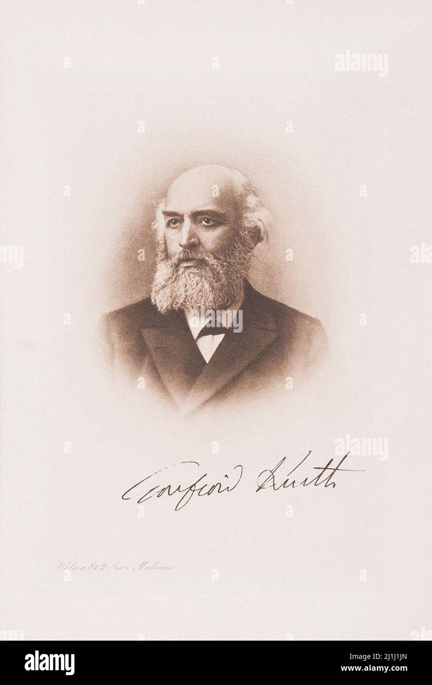 Portrait of Godefroid Kurth.  Godefroid Kurth (1847–1916) was a celebrated Belgian historian and pioneering Christian democrat. He is known for his hi Stock Photo