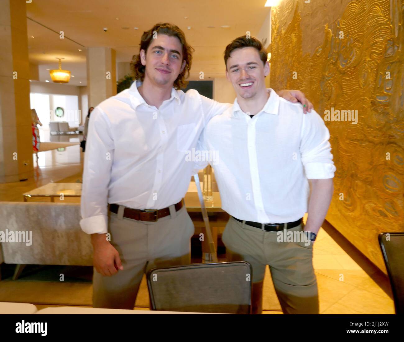 Beverly Hills, California, USA 25th March 2022 Vaccination Card Check