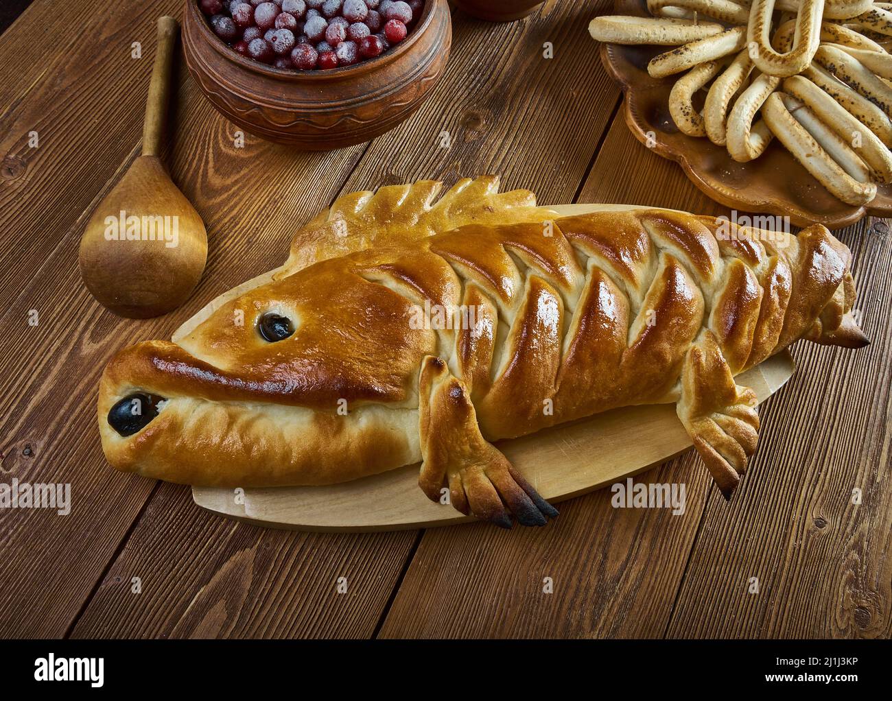 Latticetopped fish pie, With smoked haddock, cod and prawns, this fish
