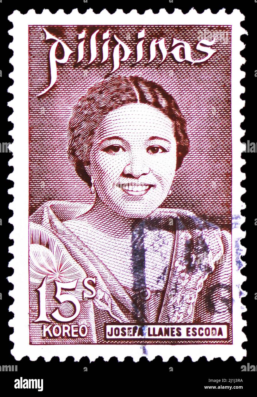 MOSCOW, RUSSIA - MARCH 12, 2022: Postage stamp printed in Philippines shows Josefa Llanes Escoda (1898-45) Founder, Phill. Girl Scouting, Personalitie Stock Photo