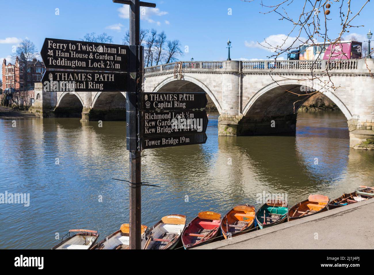 A scenic view of the riverside at Richmond upon Thames, Surrey,England