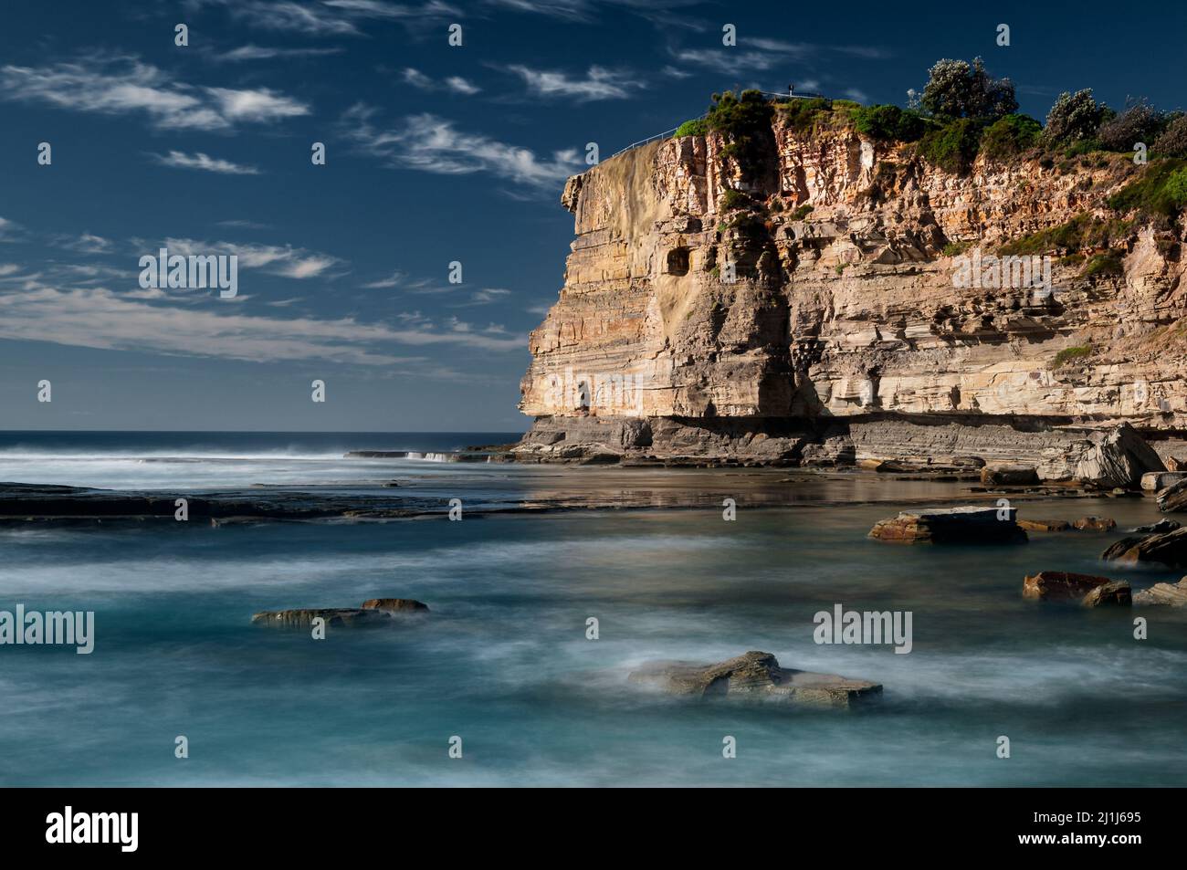 Cliff of the Skillion in Terrigal at the famous CEntral Coast. Stock Photo
