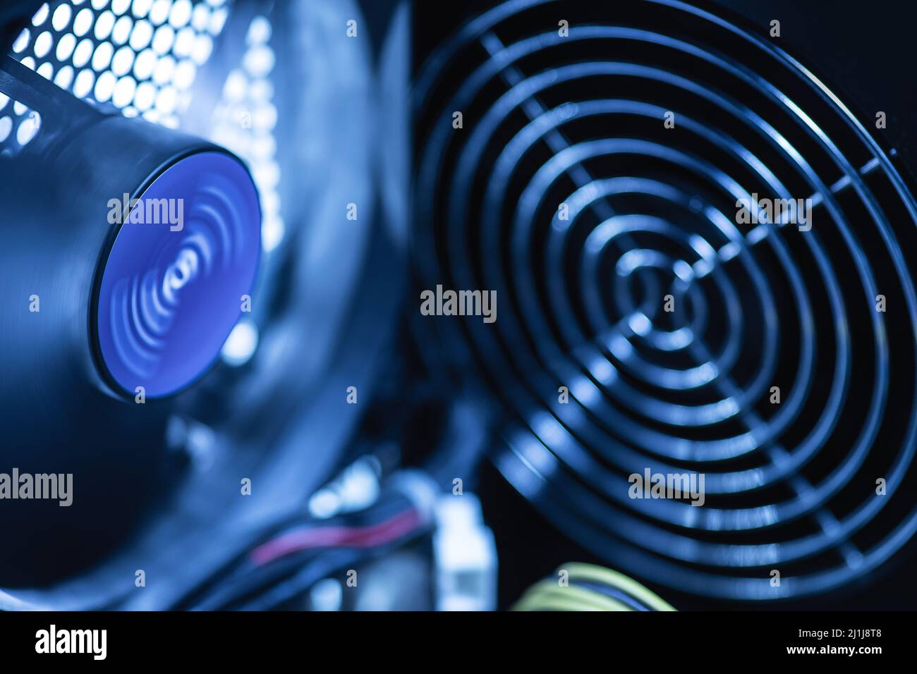 Cooling fan working inside the personal computer Stock Photo Alamy