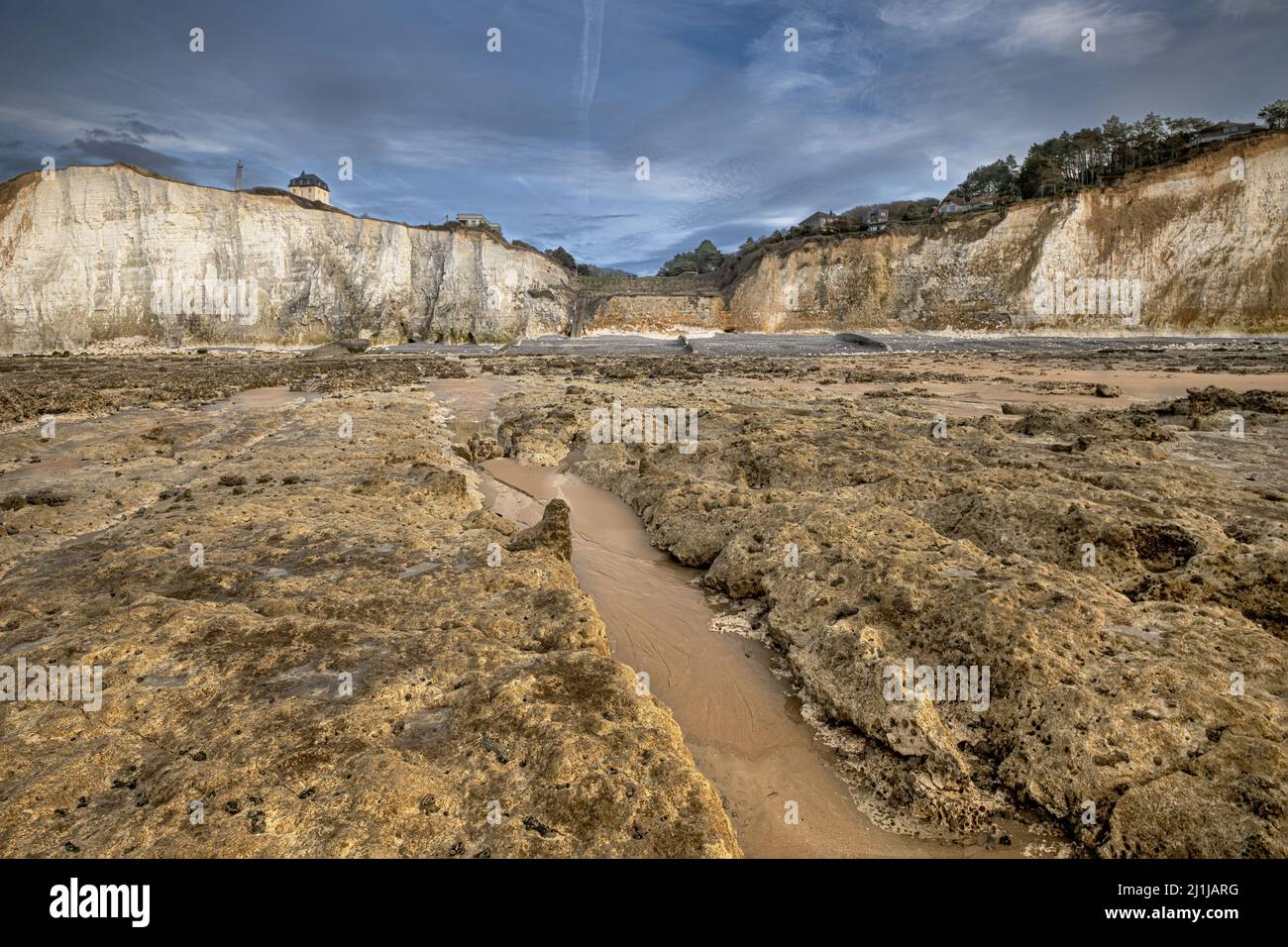 Falaises du bois de Cise. Baie de Somme Stock Photo