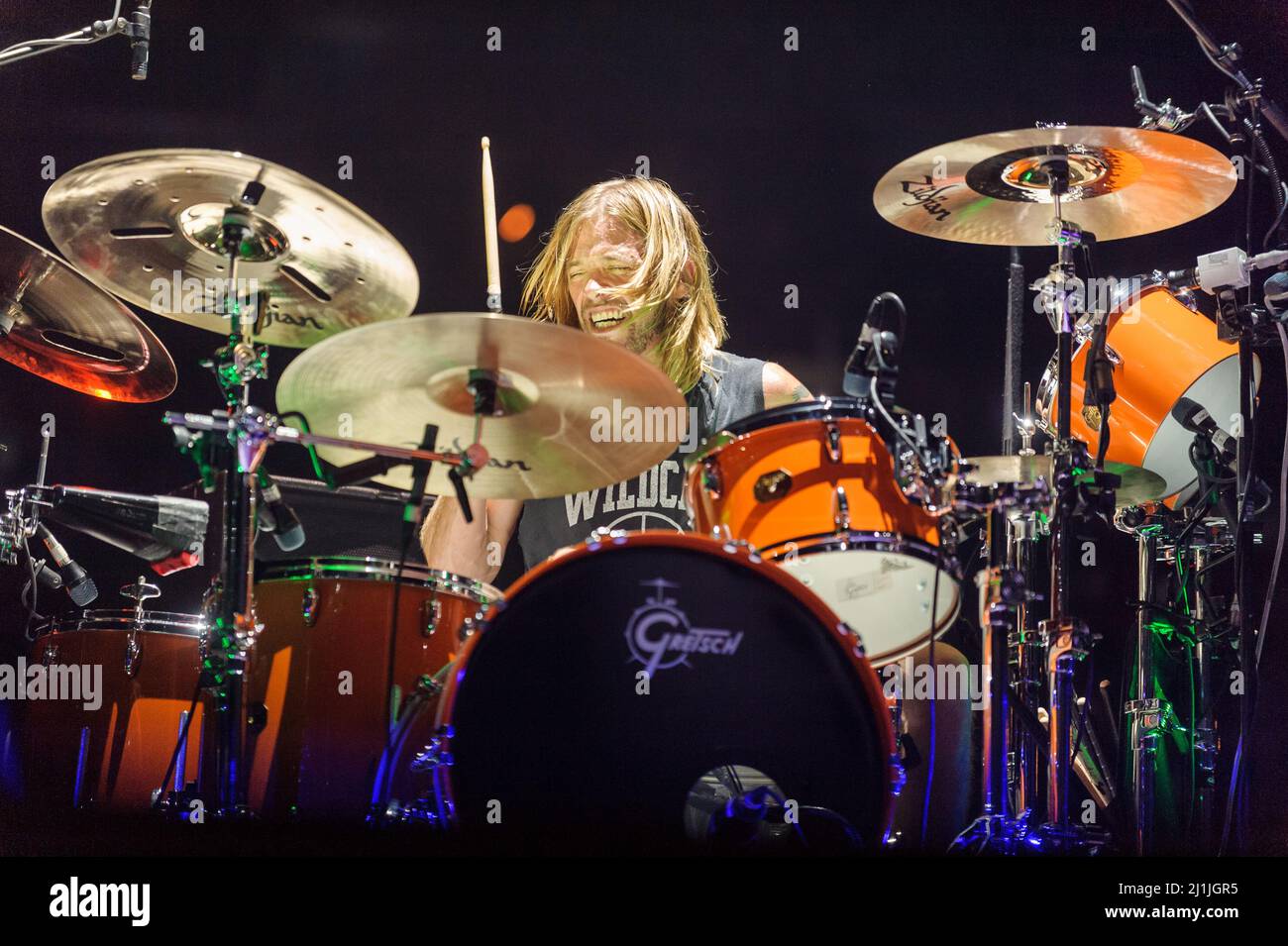 November 11, 2011, Washington, D.C, USA: TAYLOR HAWKINS of Foo Fighters performs at the Verizon Center in Washington, D.C. (Credit Image: © Kyle Gustafson/ZUMA Press Wire) Stock Photo