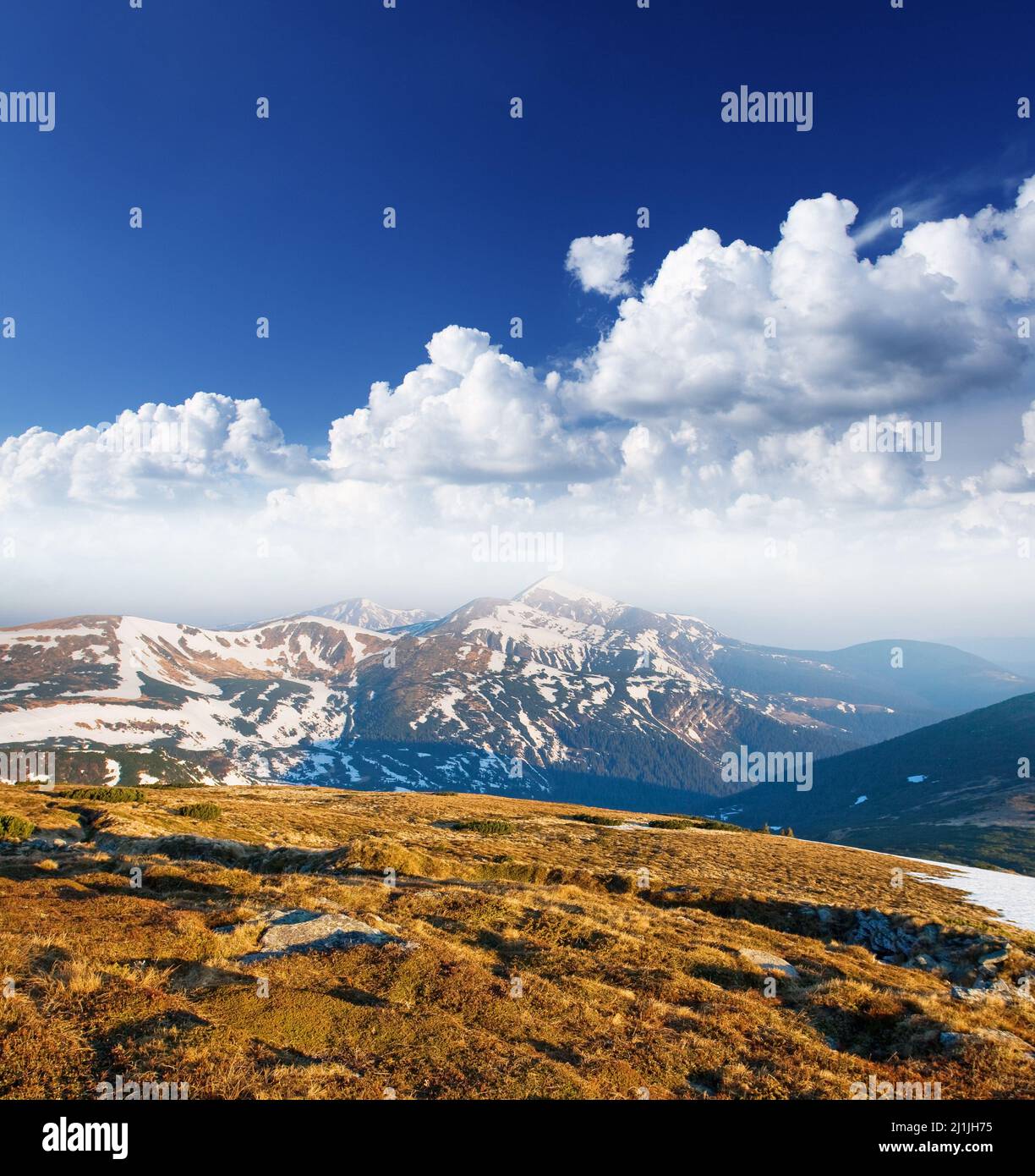 Beautiful mountains landscape and blue sky Stock Photo - Alamy