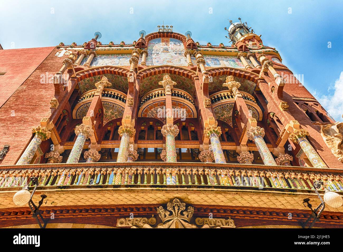 Exterior of Palau de la Musica Catalana, modernist Concert Hall in Barcelona, Catalonia, Spain Stock Photo