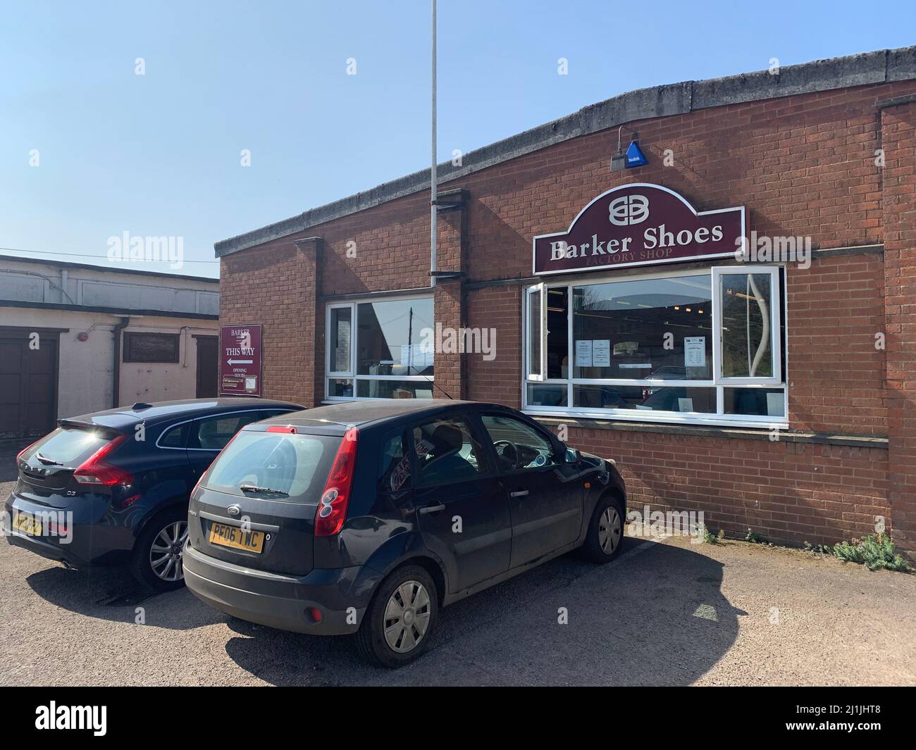 Barkers shoes factory shop at Earls Barton Northamptonshire UK front