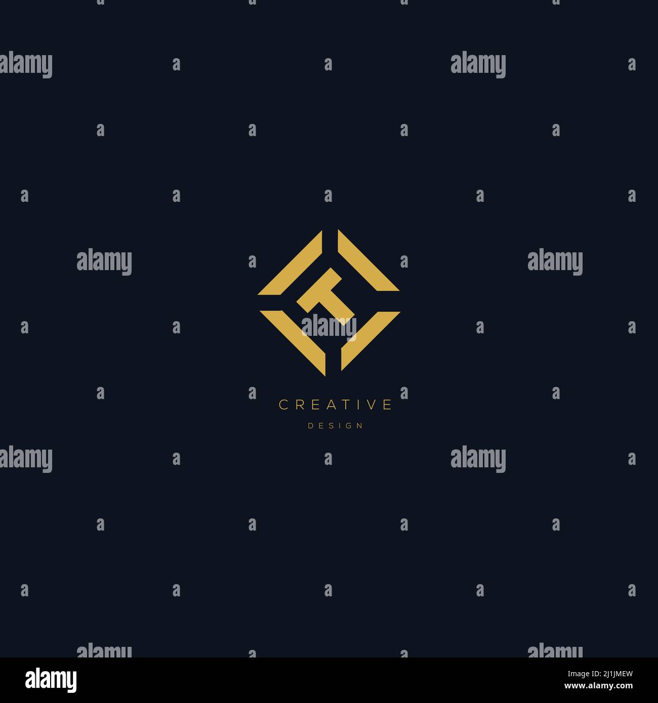 A modern, bold logo letters on a dark background. EPS10, Vector. Stock Vector