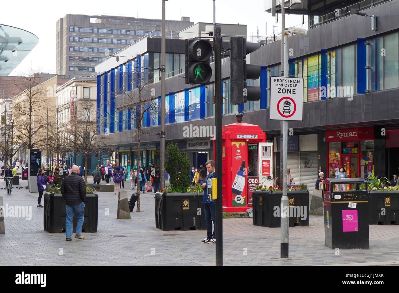people shopping in Sauchiehall Street,Glasgow,Scotland,UK Stock Photo