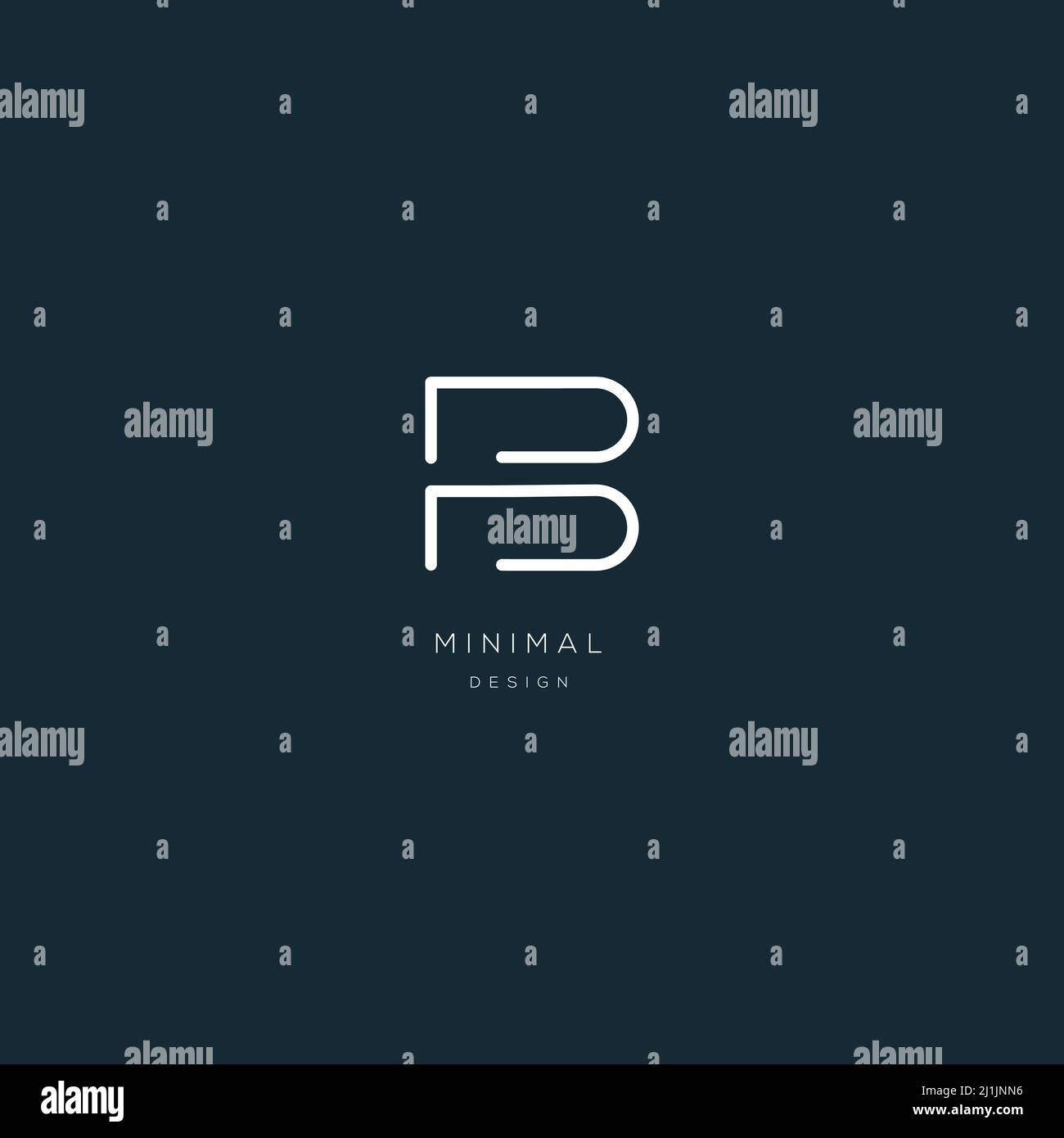 B or FB letters Initial icons monogram vector inspiration logo design Stock Vector