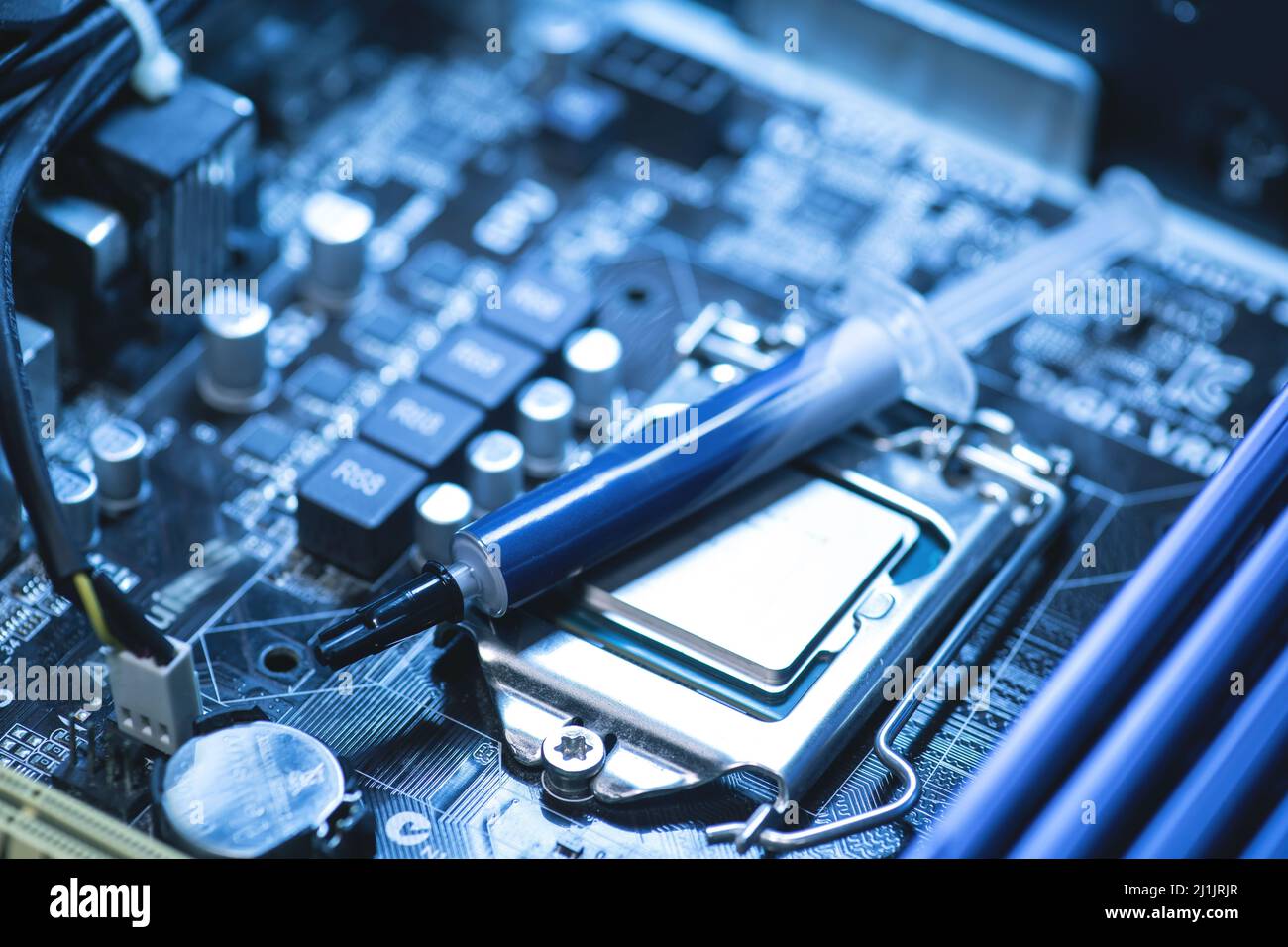 Thermal compound for the CPU in the PC Stock Photo Alamy