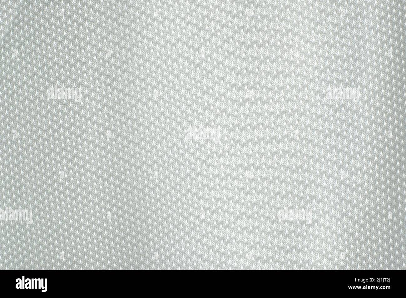 Close-up of white mesh polyester fabric. Stock Photo