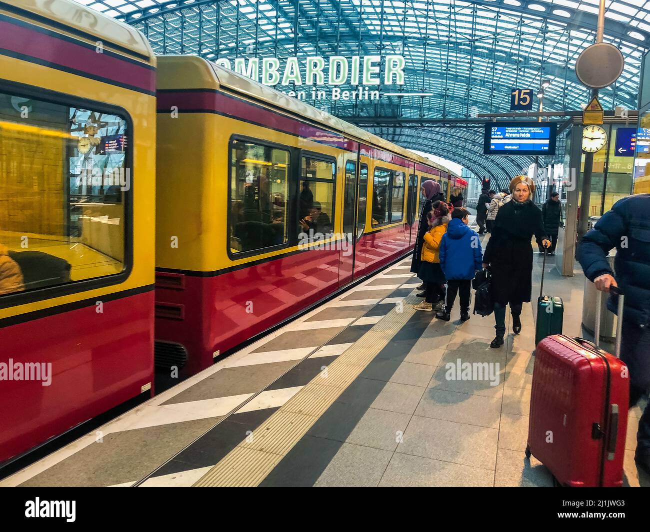 Berlin, Germany, Crowd People Traveling inside Subway Station on ...