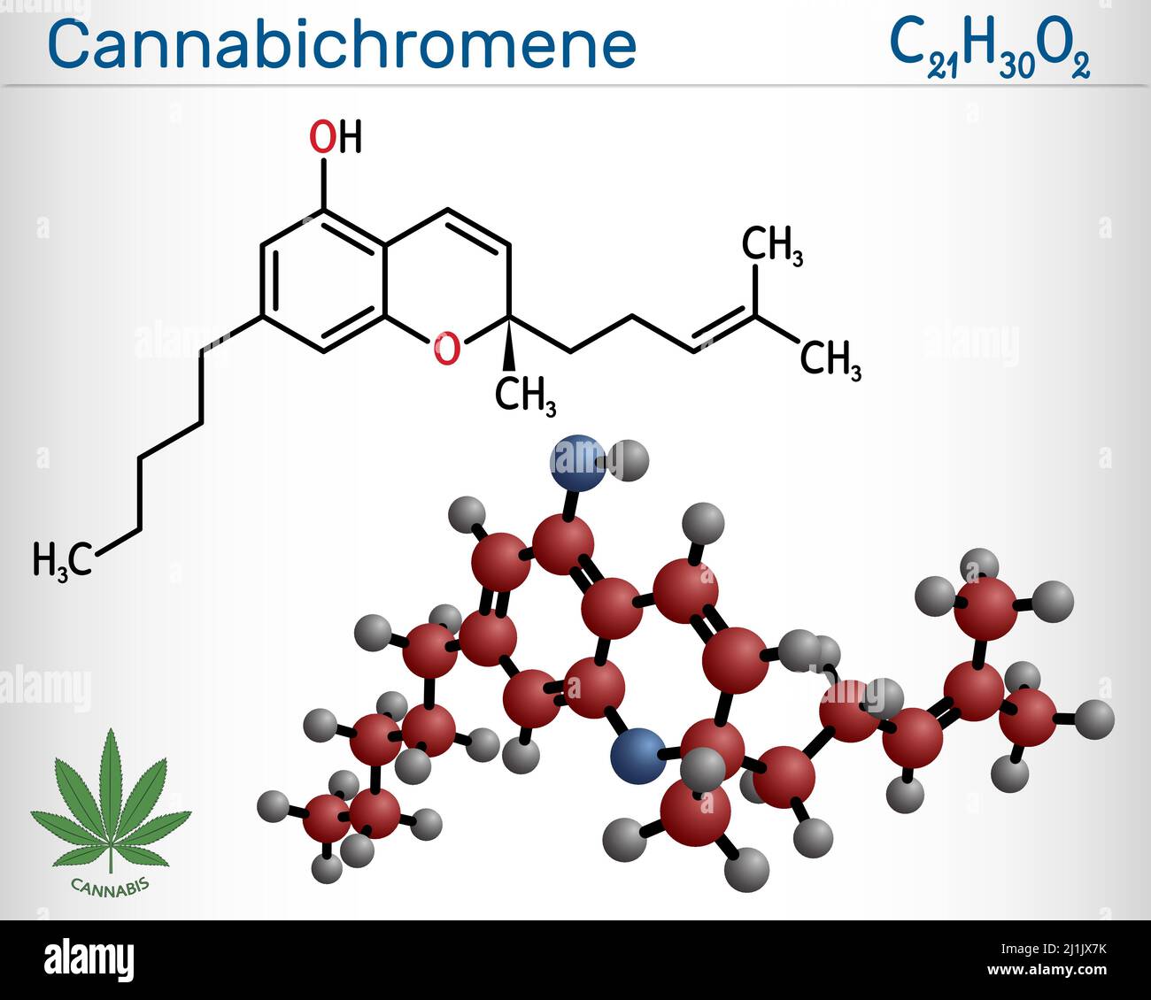 Cannabichromene, CBC Molecule. It Is Phytocannabinoid Found In Cannabis ...