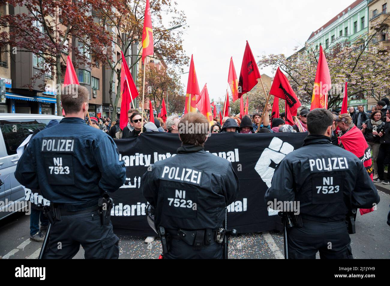 01052017 International Workers' Day demonstrations in Berlin Germany Stock Photo