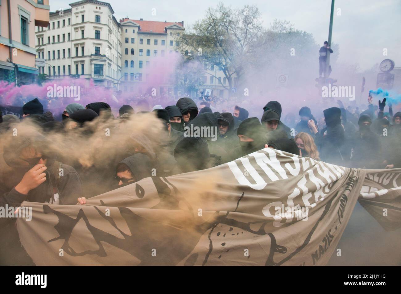 01052017 International Workers' Day demonstrations in Berlin Germany Stock Photo