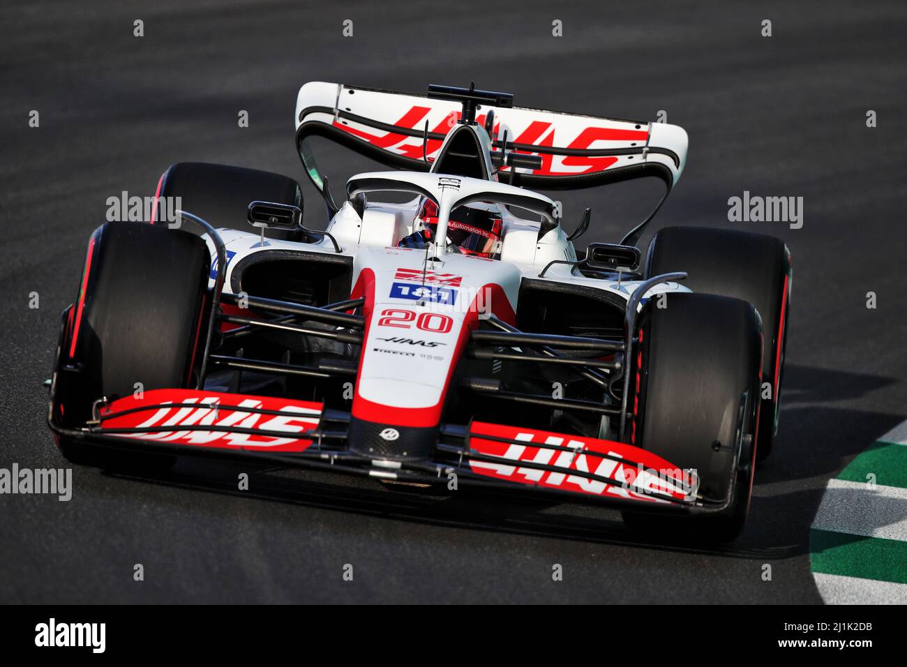 Jeddah, Saudi Arabia. 26th Mar, 2022. Kevin Magnussen (DEN) Haas VF-22 ...