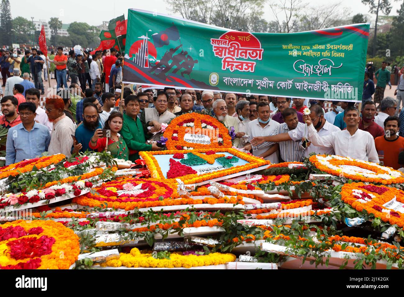 Dhaka, Bangladesh March 26, 2022 People of various classes and