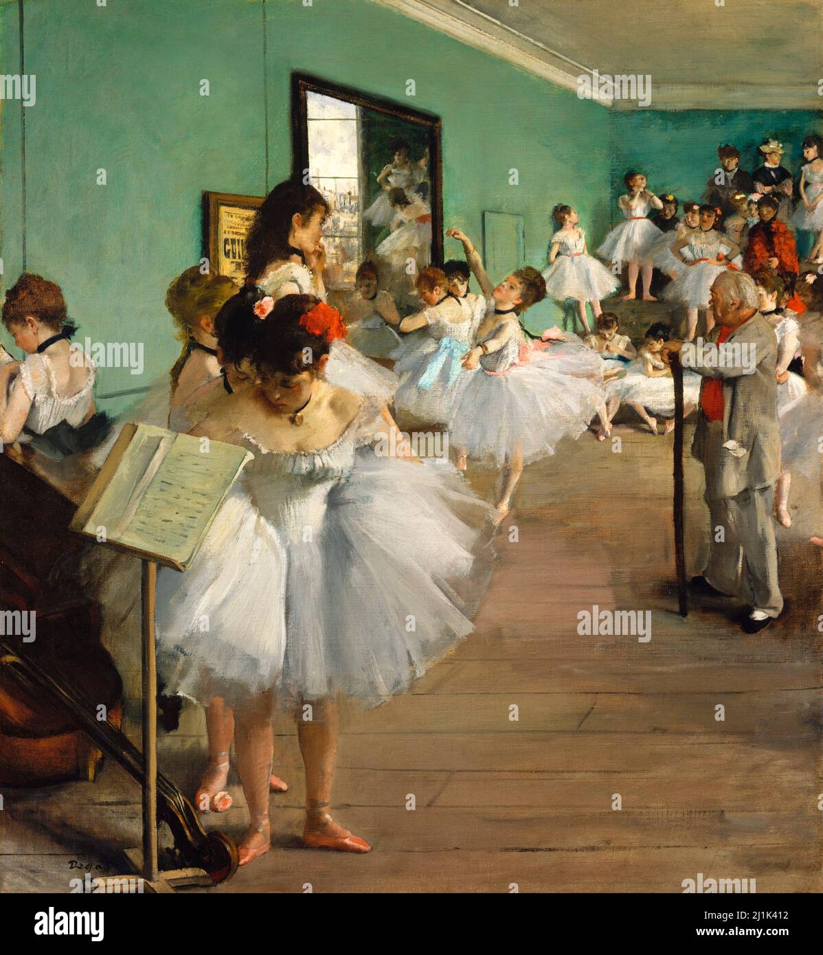The Dance Class (1874) painting in high resolution by Edgar Degas. Stock Photo