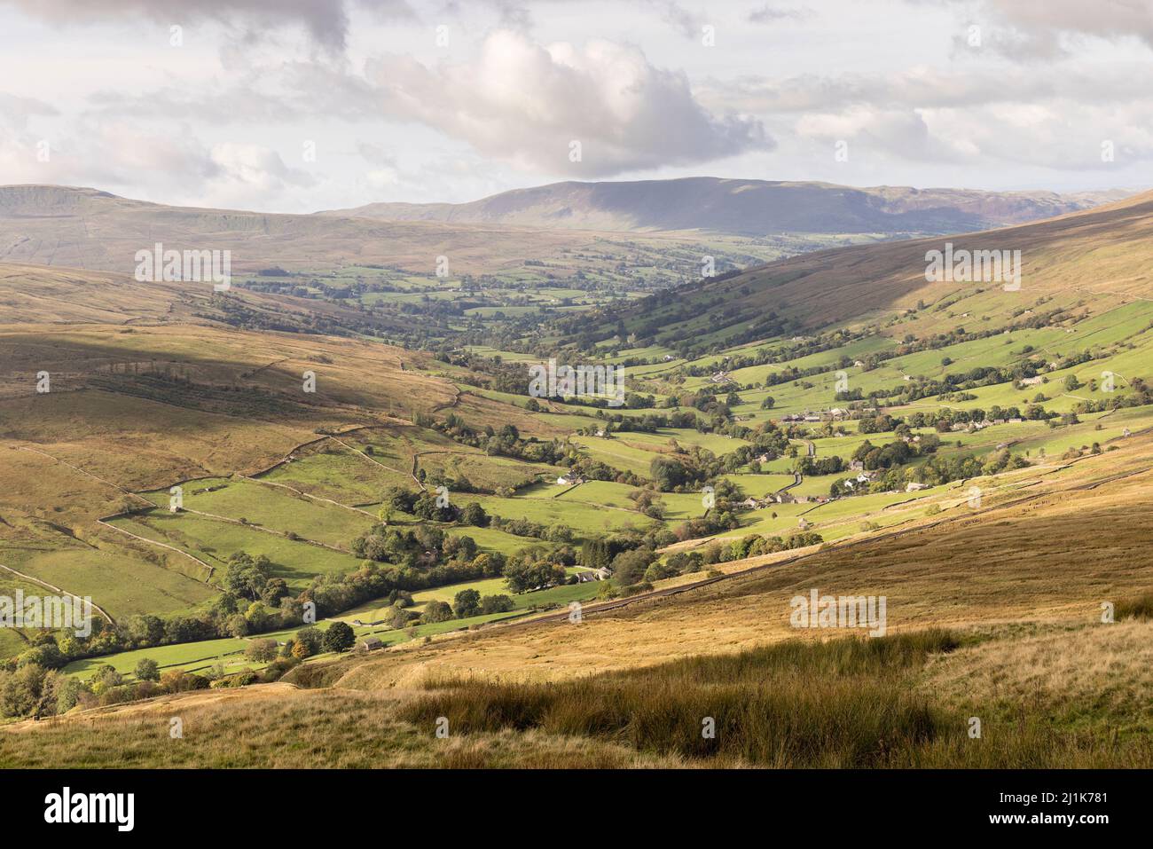 Deepdale from Great Knoutberry Hill, Yorkshire Dales, UK Stock Photo