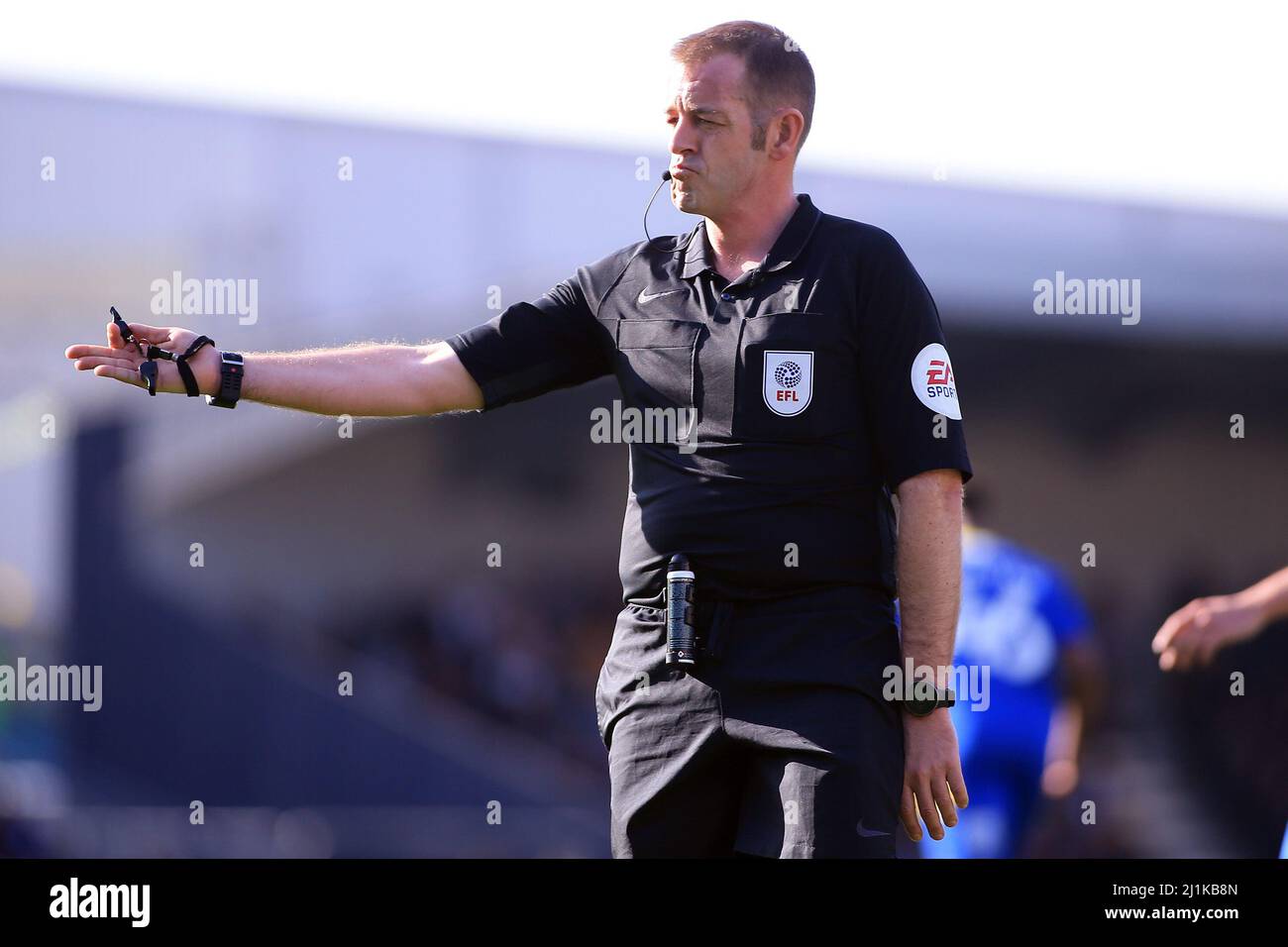 London, UK. 26th Mar, 2022. Referee Darren Handley in action during the